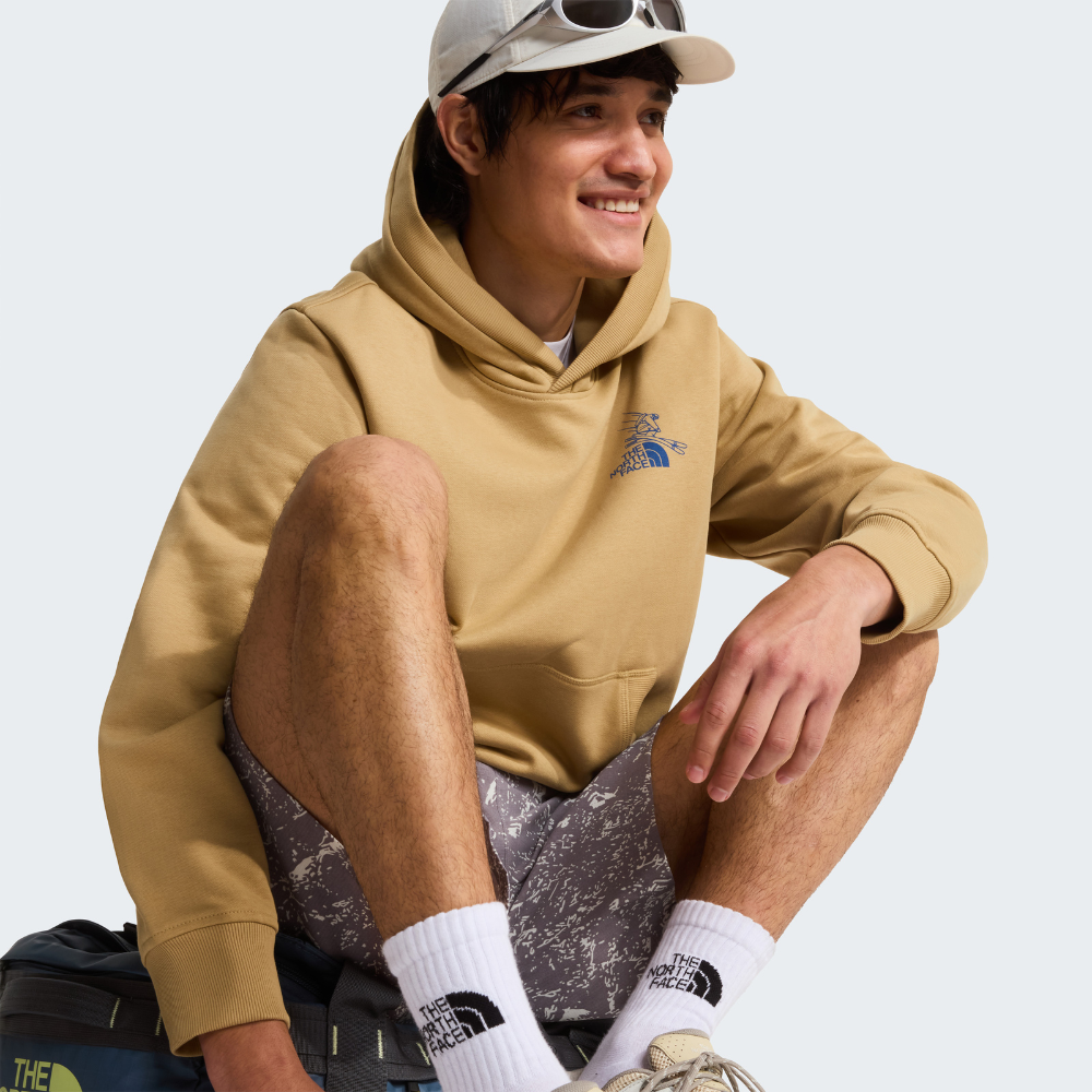 UNISEX MOUNTAIN CELEBRATION RELAXED GRAPHIC HOODIE